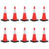 vidaXL Reflective Traffic Cones with Heavy Bases 10 pcs 75 cm
