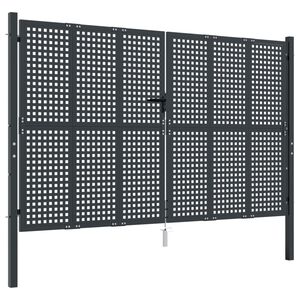 vidaXL Garden Gate Anthracite 300x175 cm Steel