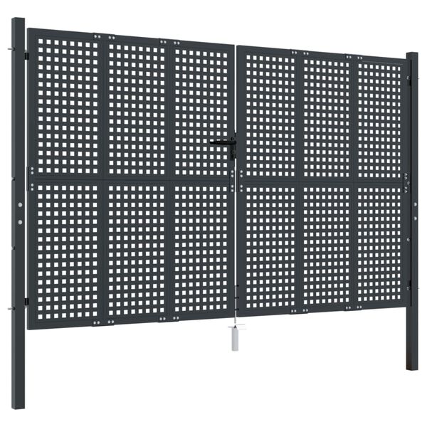 vidaXL Garden Gate Anthracite 300x175 cm Steel