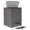 vidaXL Garden Composters 2 pcs Brown 60x60x83 cm 600 L Plastic Rattan