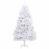 vidaXL Artificial Hinged Christmas Tree with Stand White 240 cm