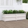 vidaXL Garden Planter White 180x50x50 cm Solid Wood Pine