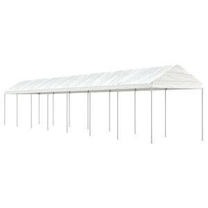 vidaXL Gazebo with Roof White 15.61x2.28x2.69 m Polyethylene