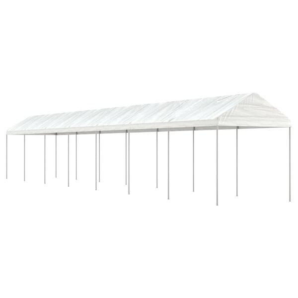 vidaXL Gazebo with Roof White 15.61x2.28x2.69 m Polyethylene