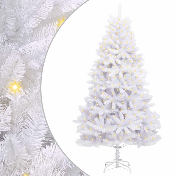 vidaXL Artificial Christmas Tree White 300 cm PVC and Metal