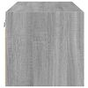 vidaXL Wall Cabinet with Glass Doors Grey Sonoma 102x37x35 cm