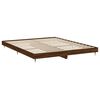 vidaXL Bed Frame without Mattress Brown Oak 200x200 cm Engineered Wood