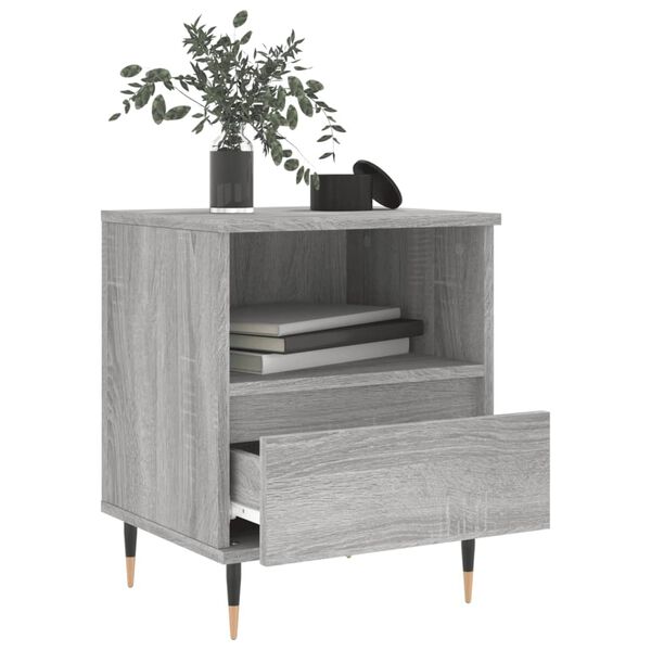 vidaXL Bedside Cabinets 2 pcs Grey Sonoma 40x35x50 cm Engineered Wood