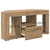 vidaXL Corner LED TV Cabinet Wall-mounted Artisan Oak 100 x 40 x 50 cm