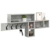 vidaXL Wall-Mounted Coat Rack Concrete grey 100 x 12 x 43.5 cm