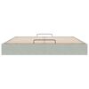 vidaXL Ottoman Bed Frame No Mattress Light Grey Super King Velvet