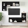 vidaXL TV Cabinet Set Wall-mounted 4 pcs Black Oak Engineered Wood