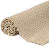 vidaXL Rug Rectangular Natural 120x180 cm Cotton