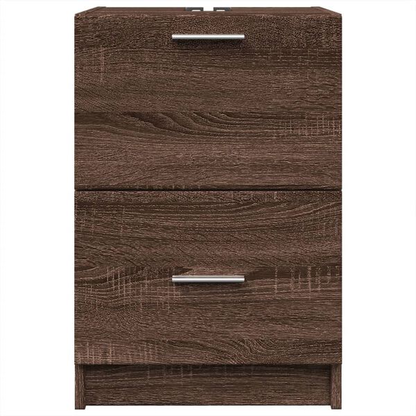 vidaXL Sink Cabinet Brown Oak 40x37x59 cm Engineered Wood