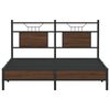 vidaXL Bed Frame without Mattress Brown Oak 137x190 cm Engineered Wood