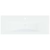 vidaXL Built-in Basin with Faucet 101x39x18 cm Ceramic White