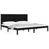 vidaXL Bed Frame without Mattress Black 200x200 cm Solid Wood Pine