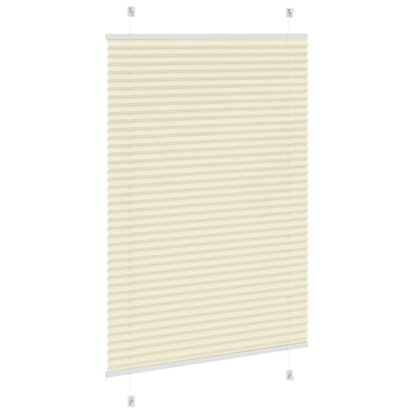 vidaXL Pleated Blind Cream 95x150 cm Fabric Width 94.4 cm Polyester