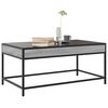 vidaXL Coffee Table with Infinity LED Grey Sonoma 90x50x41 cm