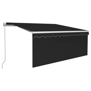 vidaXL Manual Retractable Awning with Blind 3x2.5m Anthracite