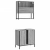 vidaXL 2 Piece Bathroom Furniture Set Grey Sonoma Engineered Wood