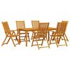 vidaXL Garden Dining Set 7 pcs Brown Solid Acacia Wood