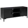 vidaXL TV Cabinet Black 110x35x48 cm Solid Pinewood