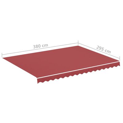vidaXL Replacement Fabric for Awning Burgundy Red 4x3 m