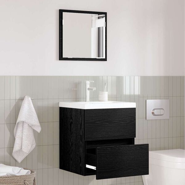 vidaXL Bathroom Cabinet Black Oak 41 x 38.5 x 45 cm Engineered Wood