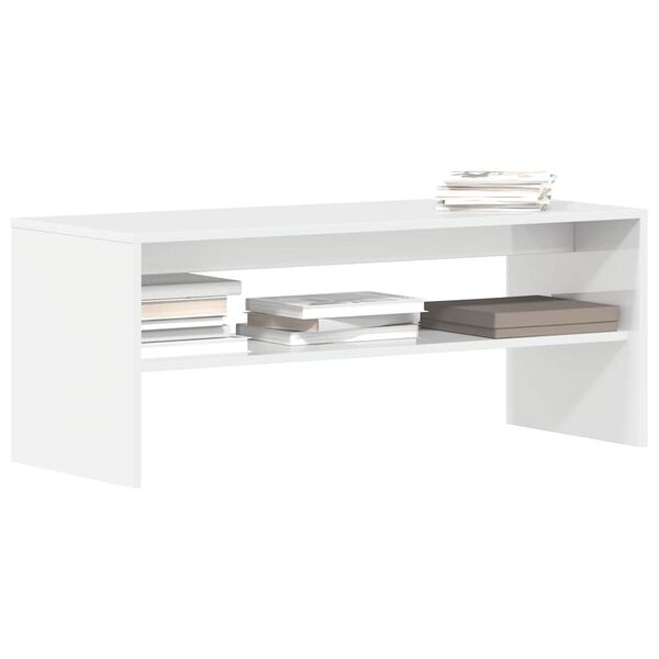 vidaXL TV Cabinet High Gloss White 100x40x40 cm Engineered Wood