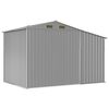 vidaXL Garden Shed Grey 277x192.5x179 cm Galvanised Steel