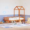 vidaXL Kids' Bed Roof Wax Brown 108x70x176.5 cm Solid Wood Pine