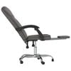 vidaXL Reclining Office Chair Grey Faux Leather