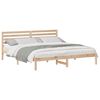 vidaXL Bed Frame with Headboard Brown 200 x 200 cm Solid Pine Wood