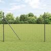 vidaXL Euro Fence Grey 1.6 x 10 m PVC-coated iron