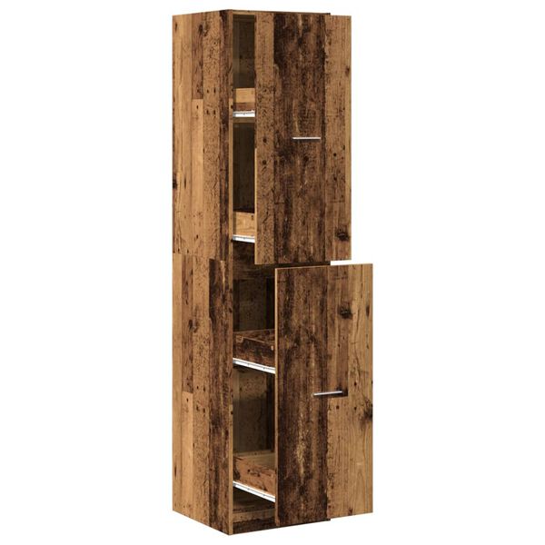 vidaXL Apothecary Cabinet Old Wood 40x41x174.5 cm Engineered Wood