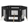 vidaXL Dog Gate with Stands 6 pcs Black Oak 60 x 60 cm Engineered Wood