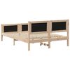 vidaXL Bed frame Brown and taupe 140 x 200 cm Solid pine wood