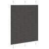 vidaXL Pleated Blind Black 105x150 cm Fabric Width 104.4 cm Polyester