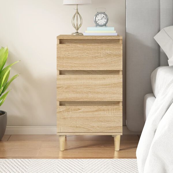 vidaXL Bedside Cabinet Sonoma Oak 40x35x70 cm Engineered Wood