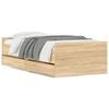 vidaXL Bed Frame with Drawers without Mattress Sonoma Oak 90x200 cm