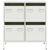 vidaXL Sideboard White 68x39x73.5 cm Cold-rolled Steel