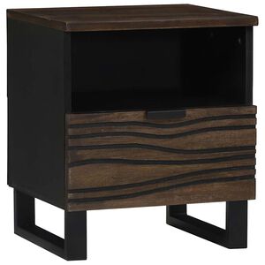 vidaXL Bedside Cabinet Walnut 40 x 33 x 46 cm Solid Acacia wood