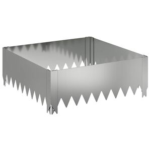 vidaXL Lawn Edging 60 x 60 x 20 cm Steel Silver