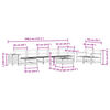 vidaXL 10 Piece Garden Sofa Set White Solid Wood Pine