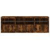 vidaXL Sideboard with LED Lights Smoked Oak 202x37x67 cm