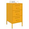 vidaXL Bedside Cabinet Mustard Yellow 36x39x68 cm Steel