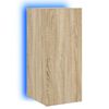 vidaXL TV Wall Cabinet with LED Lights Sonoma Oak 30.5x35x70 cm