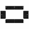 vidaXL TV Cabinet Set Wall-mounted 8 pcs Black oak Engineered wood