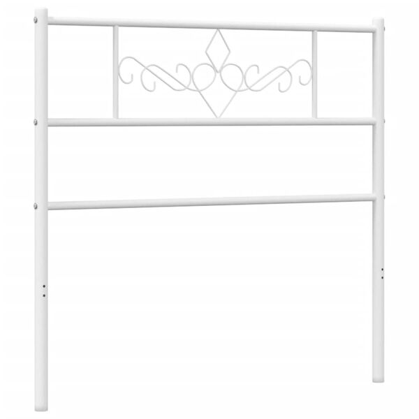 vidaXL Metal Replace Headboard White 80 cm